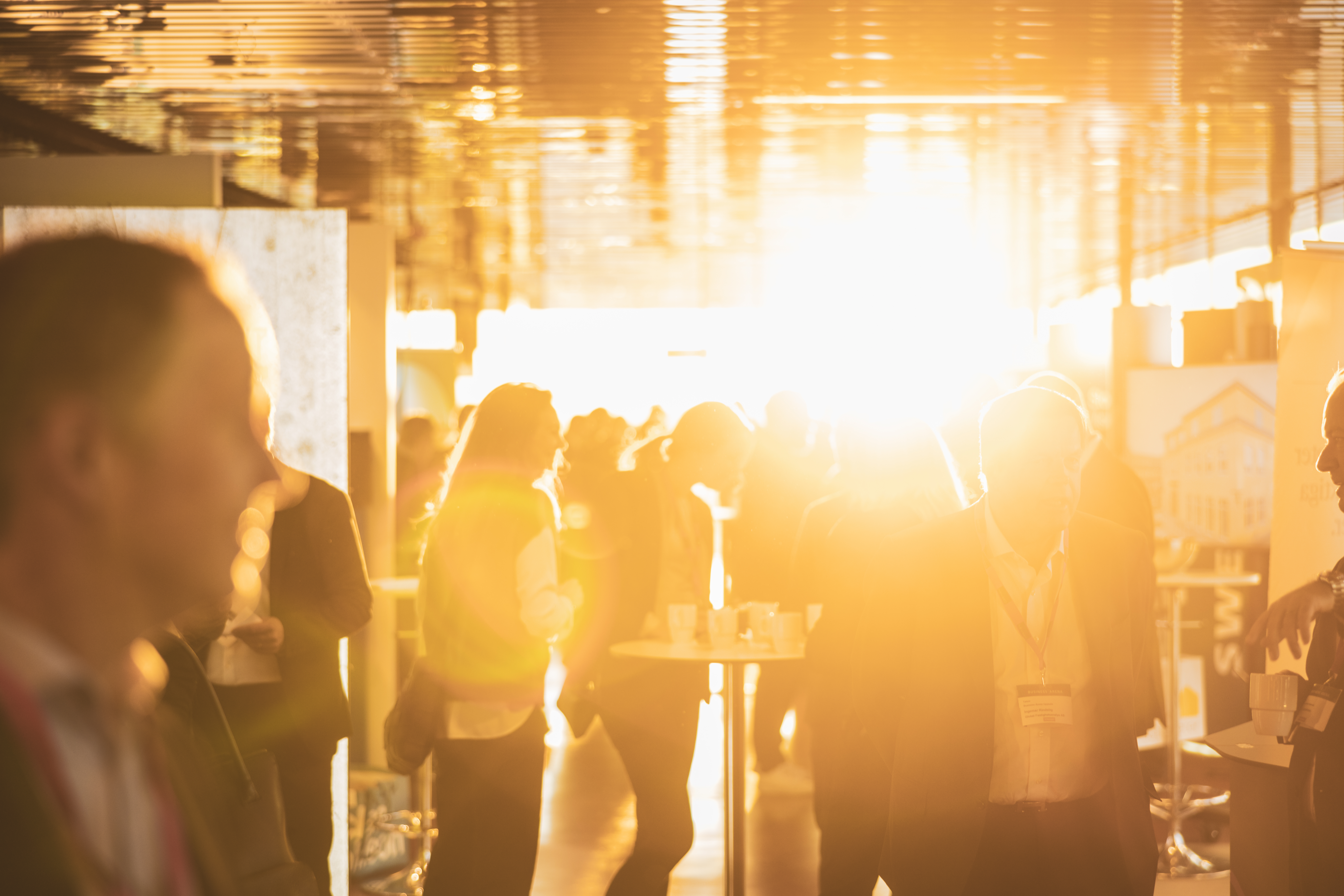 People mingling at an event in Uppsala